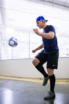 Emil Andrae of the Swedish under-20 national ice hockey team