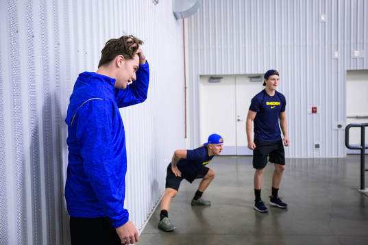 Helge Grans of the Swedish under-20 national ice hockey team