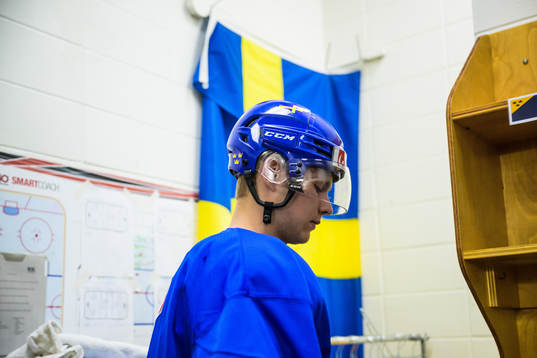 Fabian Lysell of the Swedish under-20 national ice hockey