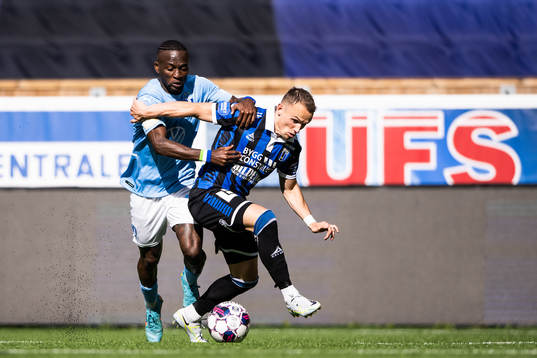 Malmö FFs Mohamed Buya Turay och Sirius Aron Bjarnason