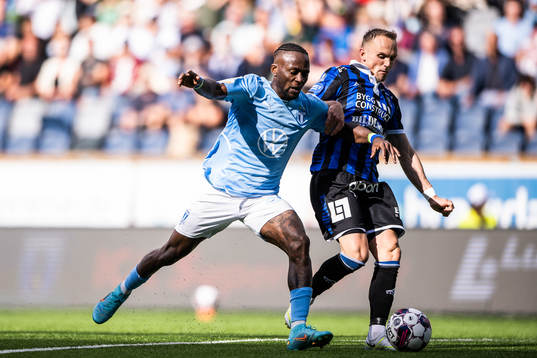 Malmö FFs Mohamed Buya Turay och Sirius Aron Bjarnason