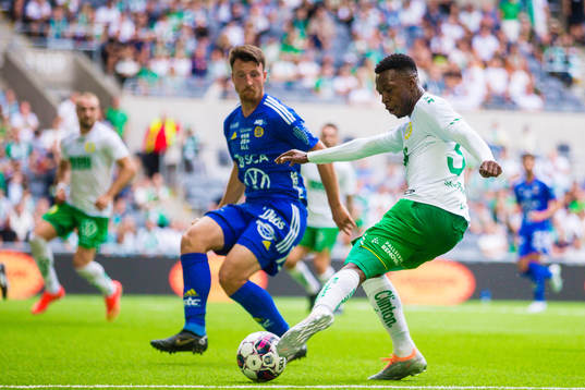 Sundsvalls Alexander Blomqvist och Hammarbys Shaquille Pinas