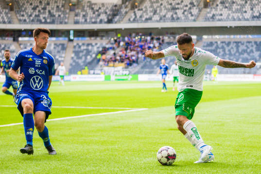Sundsvalls Alexander Blomqvist och Hammarbys Mohanad Jeahze