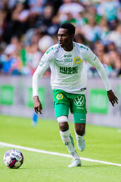 Hammarbys Bubacarr Trawally  fotbollsmatchen i Allsvenskan