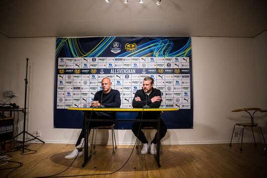 Mjällbys tränare Andreas Brännström 0ch Elfsborgs