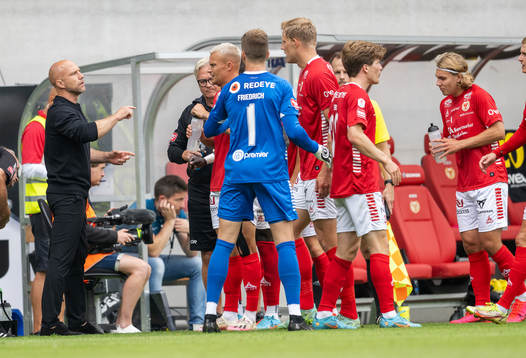 Kalmars tränare Henrik Rydström och spelare