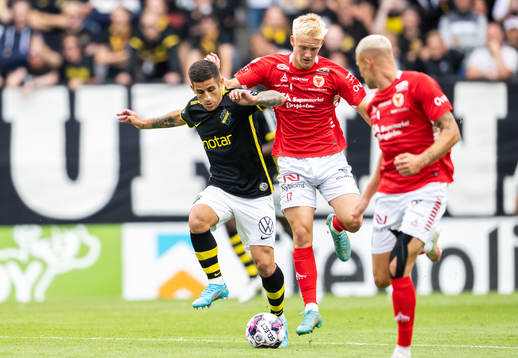 s Nicolas Stefanelli och Kalmars Carl Gustafsson