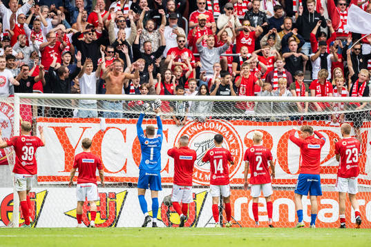 Kalmars spelare jublar