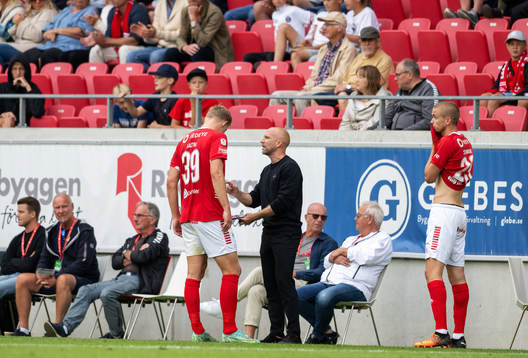 Kalmars Lars Sætra och tränare Henrik Rydström