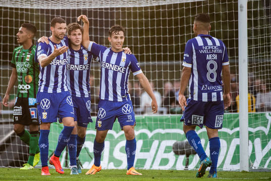 IFK Göteborgs Marcus Berg, Gustaf Norlin och Hussein
