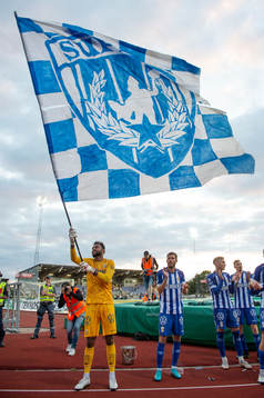 IFK Göteborgs målvakt Warner Hahn jublar