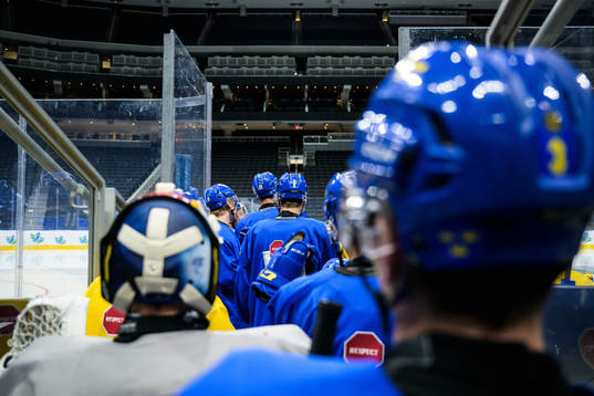 Players of the Swedish under-20 national ice hockey team