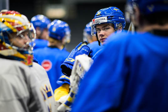 William Wallinder of the Swedish under-20 national ice