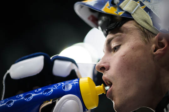 Goaltender Calle Clang of the Swedish under-20 national ice