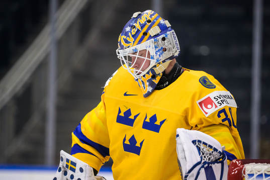 Goaltender Calle Clang of Sweden
