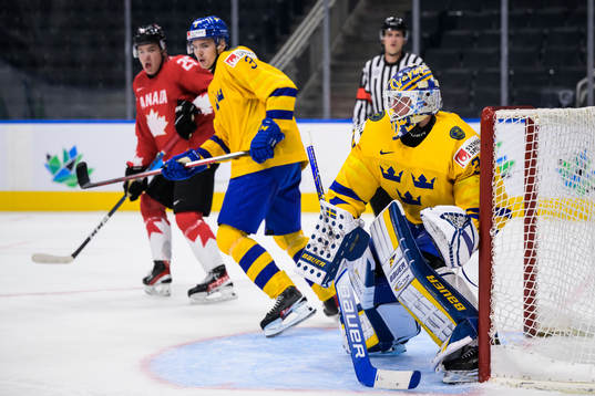 Goaltender Calle Clang of Sweden