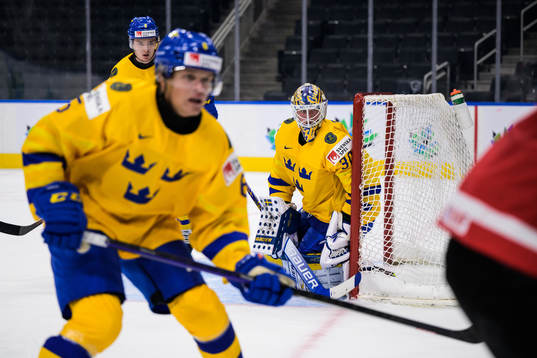 Goaltender Calle Clang of Sweden