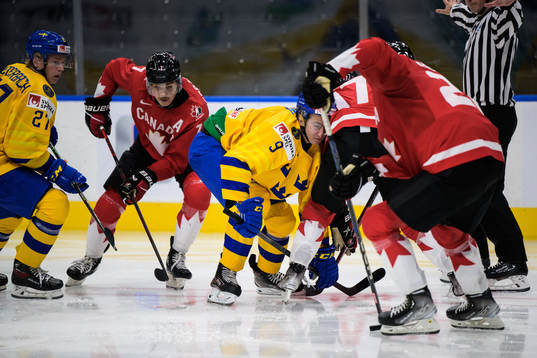 Theodor Niederbach and Daniel Ljungman of Sweden against