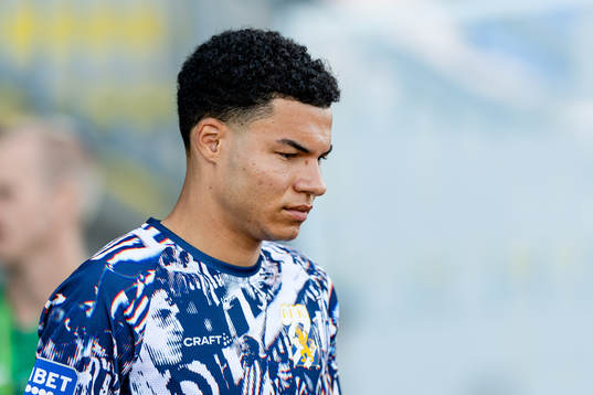 IFK Göteborgs Alexander Jallow före fotbollsmatchen i