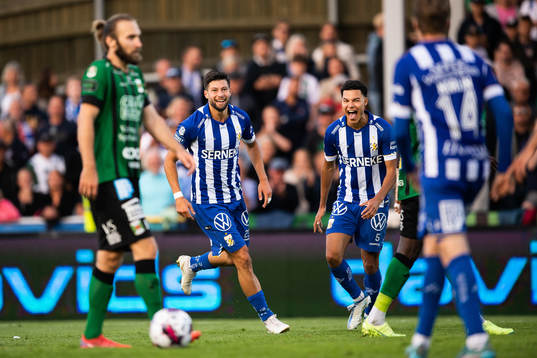IFK Göteborgs Kevin Yakob och Alexander Jallow jublar