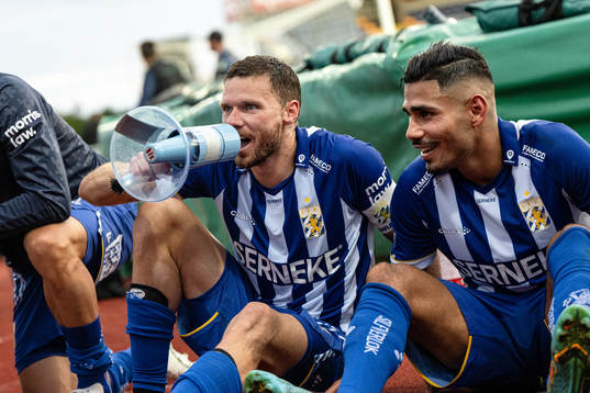IFK Göteborgs Marcus Berg och Hosam Aiesh jublar