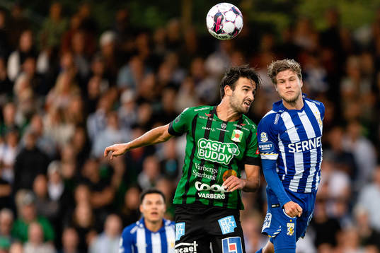 Varbergs Oliver Stanisic och IFK Göteborgs Gustaf Norlin