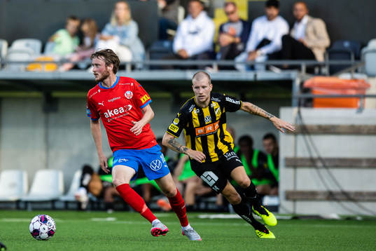Helsingborgs Rasmus Jönsson och Häckens Simon Gustafson