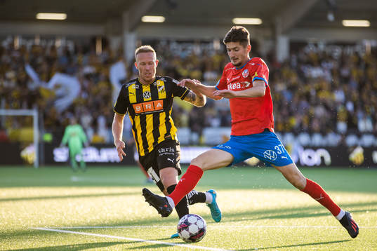Häckens Mikkel Rygaard Jensen och Helsingborgs Armin