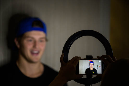 Oskar Olausson of Sweden at a press meet