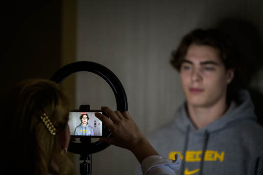 Liam Öhgren of Sweden at a press meet