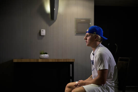 Emil Andrae of Sweden at a press meet