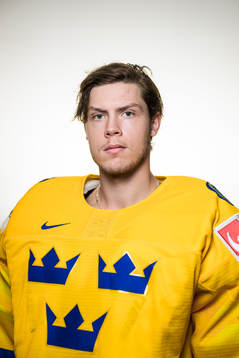 Goaltender Jesper Wallstedt of Sweden poses for a portrait