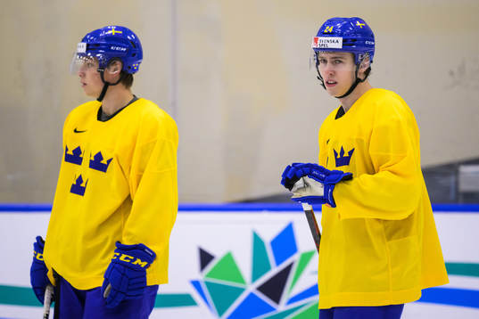 Victor Stjernborg and Jonathan Lekkerimäki of Sweden at a
