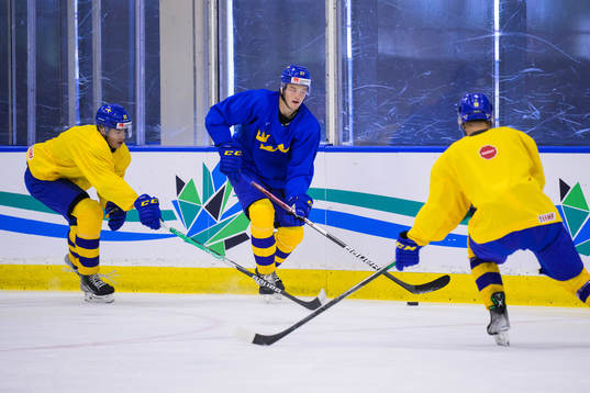 William Wallinder and Oskar Olausson of Sweden at a