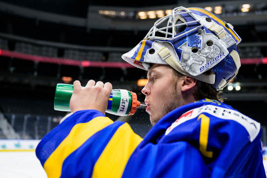 goaltender Jesper Wallstedt of Sweden