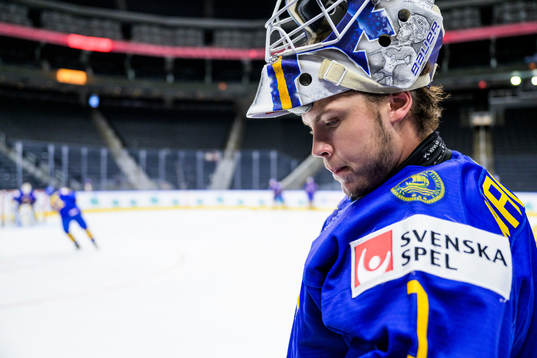goaltender Jesper Wallstedt of Sweden