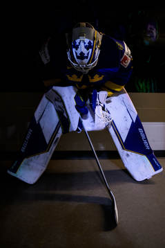 Goaltender Jesper Wallstedt of Sweden
