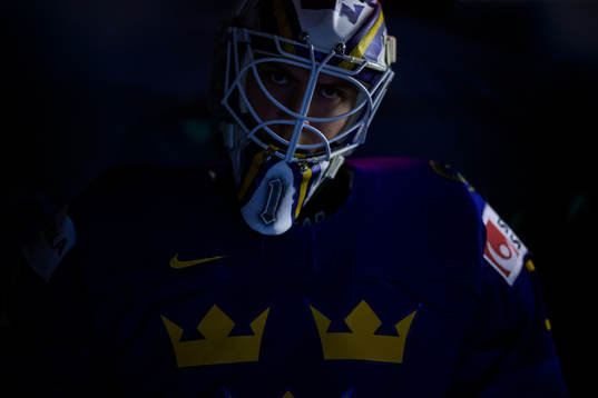 Goaltender Jesper Wallstedt of Sweden