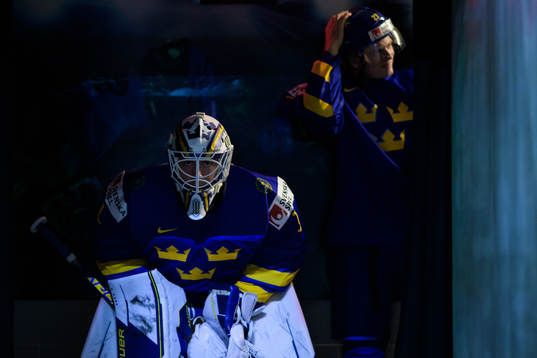 Goaltender Jesper Wallstedt of Sweden