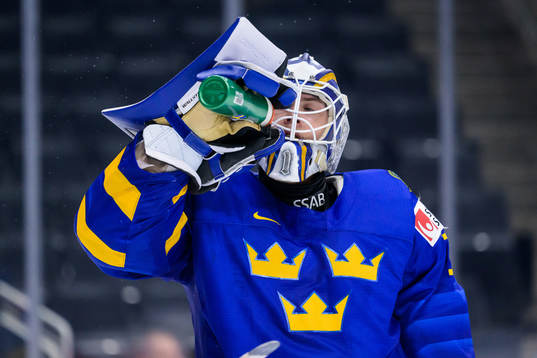 goaltender Jesper Wallstedt of Sweden
