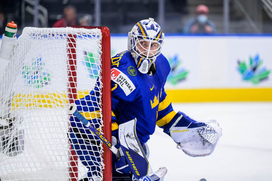 goaltender Jesper Wallstedt of Sweden