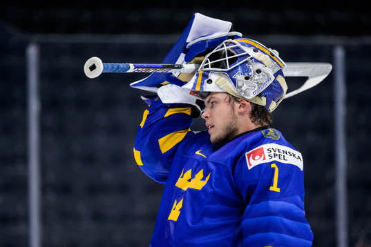 goaltender Jesper Wallstedt of Sweden
