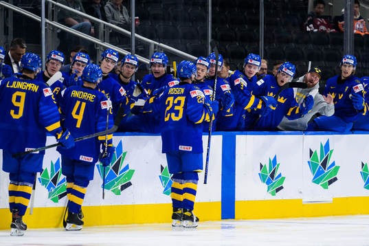 Isak Rosén of Sweden celebrates
