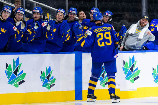 Daniel Torgersson of Sweden celebrates