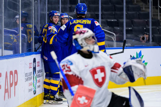 Isak Rosén, Fabian Lysell and Daniel Ljungman of Sweden