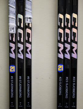 Sticks of Victor Stjernborg and Albert Sjöberg of Sweden