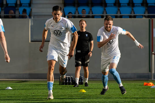 Dennis Hadzikadunic and Lasse Nielsen of Malmö FF