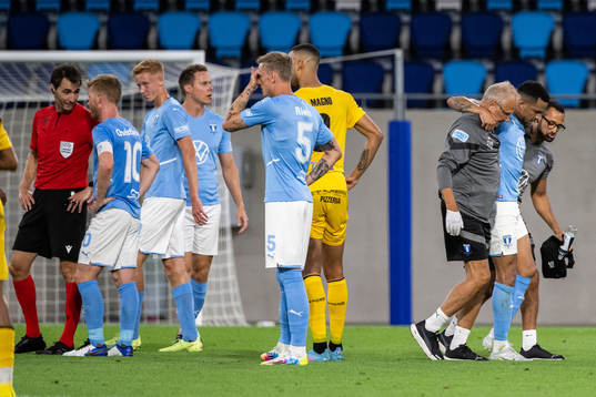 Martin Olsson of Malmö in pain