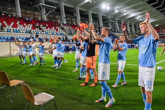 Players of Malmö celebrate