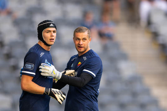 Goalkeeper Jacob Widell Zetterström and goalkeeper